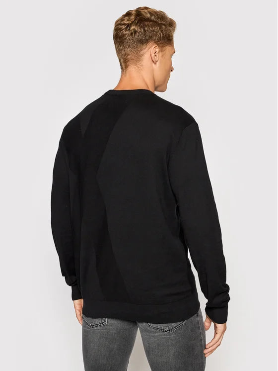 Armani Exchange Double Jersey Sweatshirt for Men - Black | Comfortable & Stylish Casual Wear for Everyday & Gym