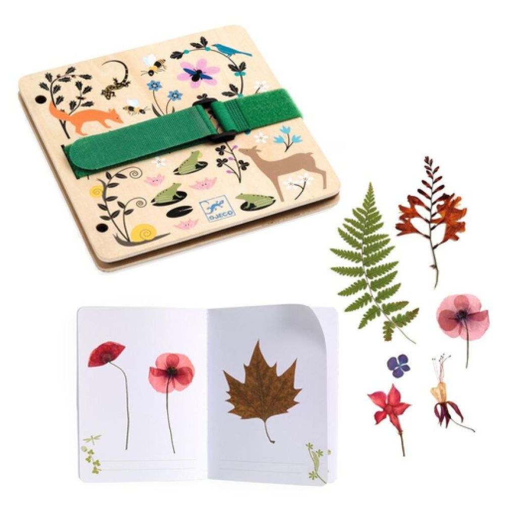 DIY Budding Botanist Flower & Leaf Press Book by Djeco - Botanical Craft Kit for Kids Ages 5+ | Perfect for Nature Exploration, Science Projects & Creative Art Activities