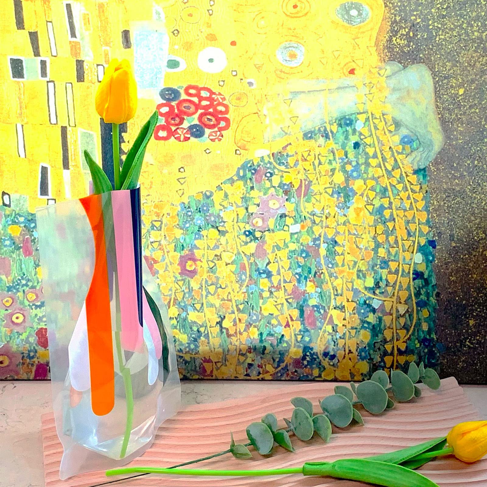 BLOFLO Collapsible Flower Vase Set of 6 - Foldable Expandable Plastic Vase for Home Office Wedding Centerpieces - Modern Decorative Vase for Fresh Flowers, Table Decor, and Gift Giving