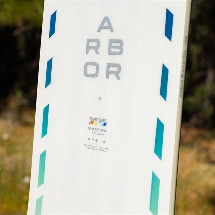**2024 Arbor Women's Mantra Rocker Snowboard – All-Mountain Freestyle Board for Powder & Park – Perfect for Backcountry, Groomers & Tricks**    *(Use Case: Ideal for female riders seeking versatility in all-mountain terrain, powder days, park sessions, and freestyle progression.)*
