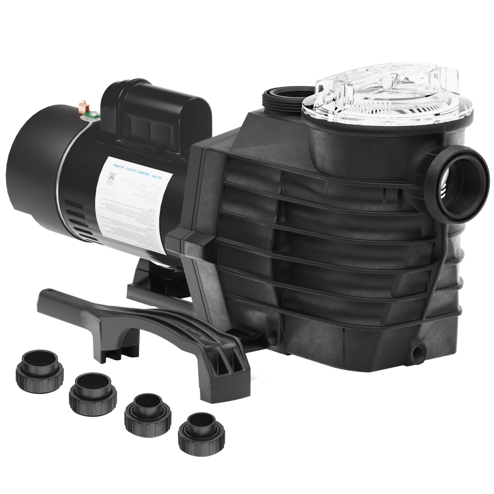 2.5 HP Inground Pool Pump - Dual Voltage 115V/230V, 6000GPH Max Flow, 78FT Head Lift - Energy Efficient DoE-Compliant Pool Pump with 1.5