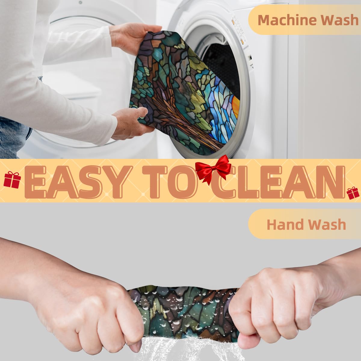 Men's Glass Tree Painted Shaving Bib - Waterproof Beard Trimming Apron for Barbers & Home Use, Hair Dye Cape for Women & Artists, Sink Hair Catcher - Perfect Gift for Grooming & Salon Accessories (Great for Home Haircuts, Barbershops & DIY Styling)