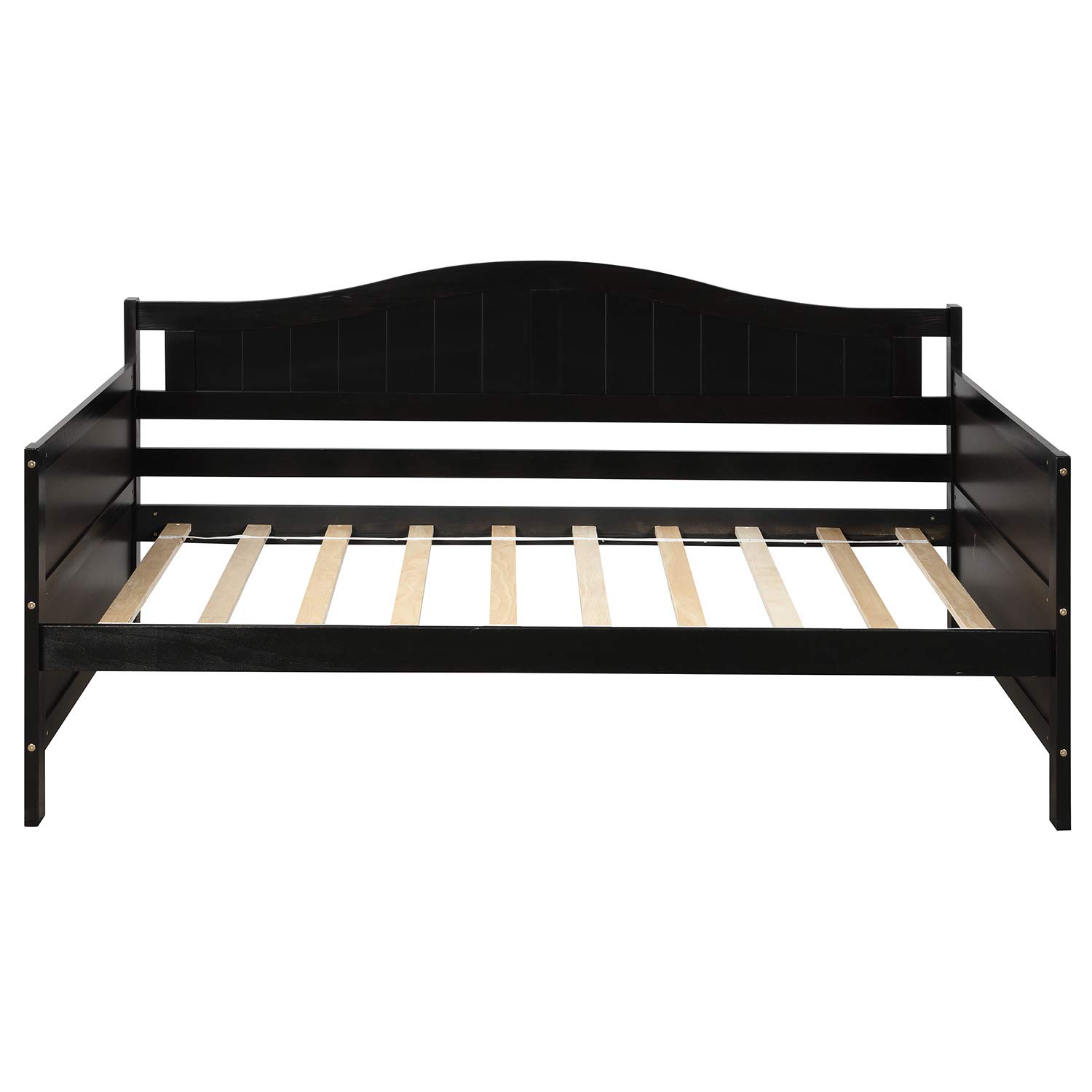 Twin Size Daybed with Trundle - Wooden Platform Bed Frame with Storage Drawers - Convertible Sofa Bed for Bedroom & Living Room - No Box Spring Needed (Espresso Brown) - Perfect for Guest Rooms, Small Spaces & Multi-Functional Furniture Needs