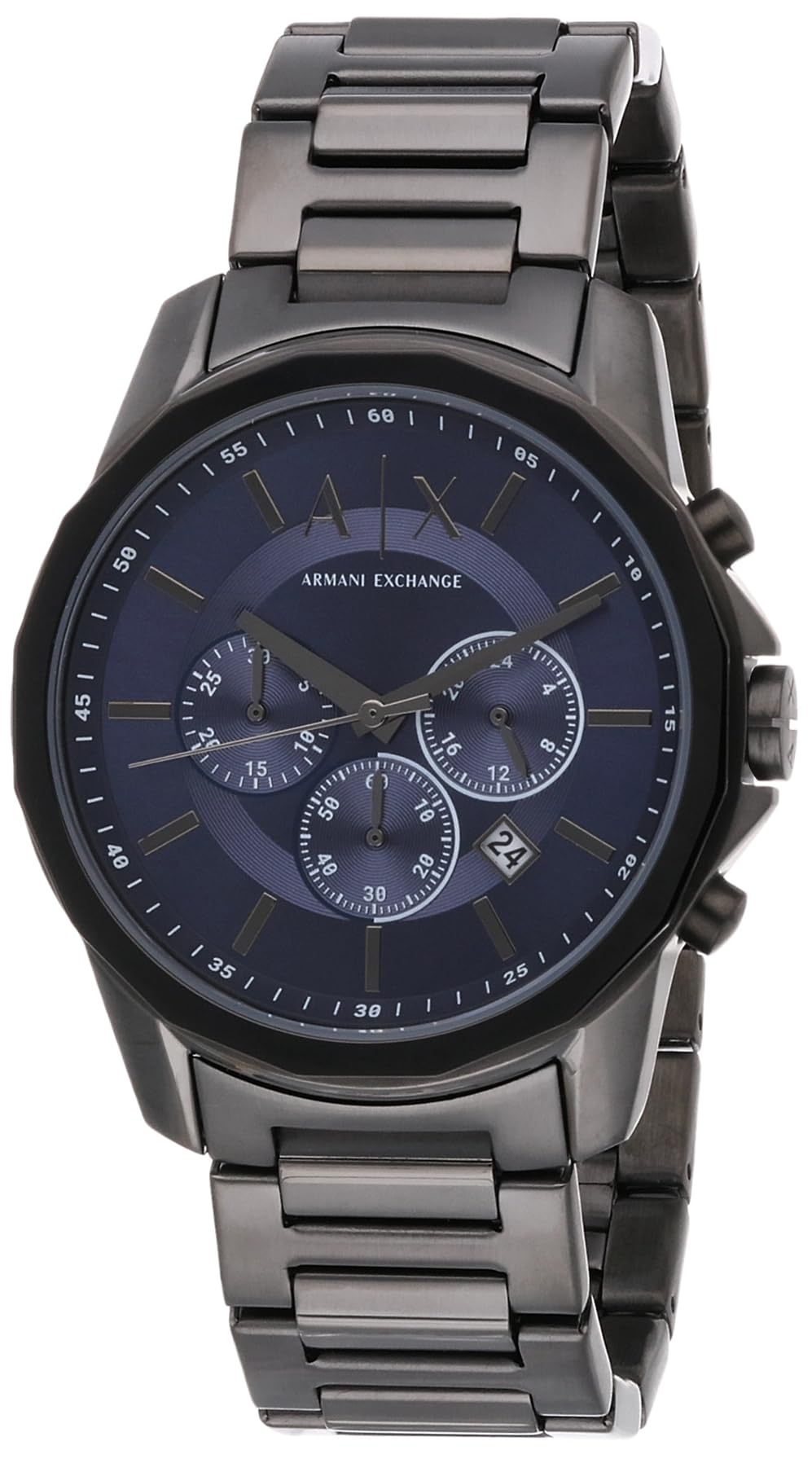 Armani Exchange Men's Chronograph Watch - 44mm Stainless Steel Case with 50% Recycled Material | Perfect for Business, Casual & Formal Occasions