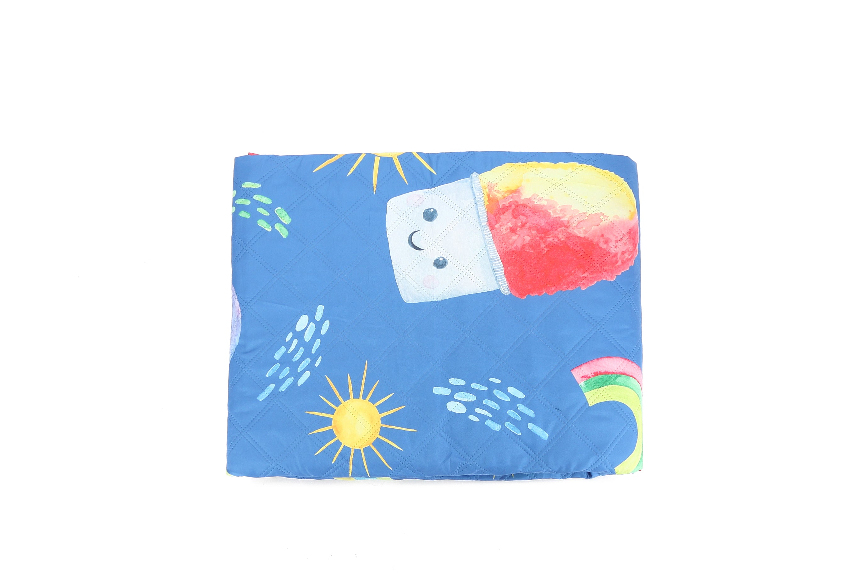 Premium Sand-Free Beach Mat for Summer - Quick Dry & Portable Shave Ice Blue Design - Perfect for Picnics, Camping, and Beach Vacations