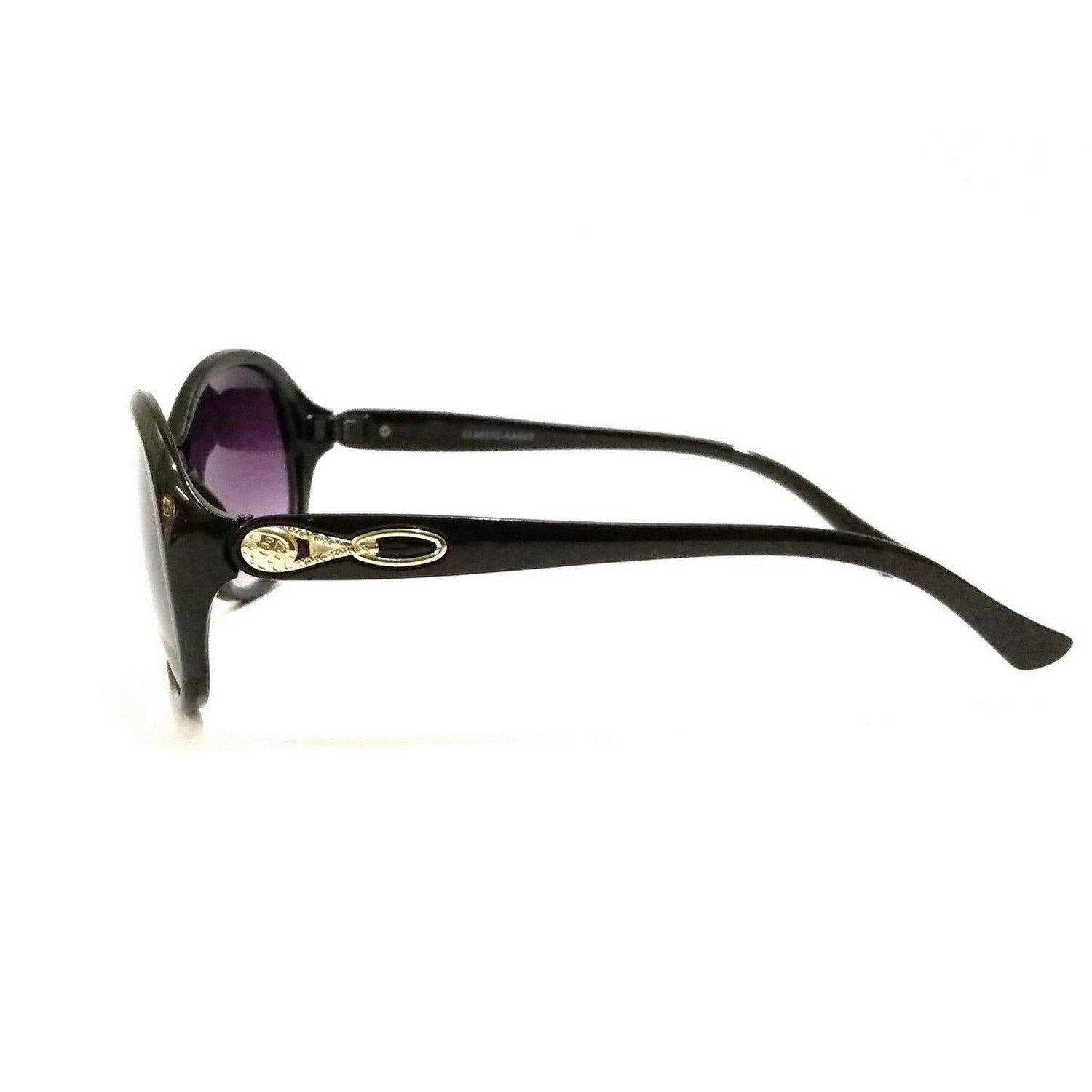 Stylish Black Sunglasses for Women - EA7553BK - UV Protection & Polarized Lenses for Driving, Beach & Outdoor Activities
