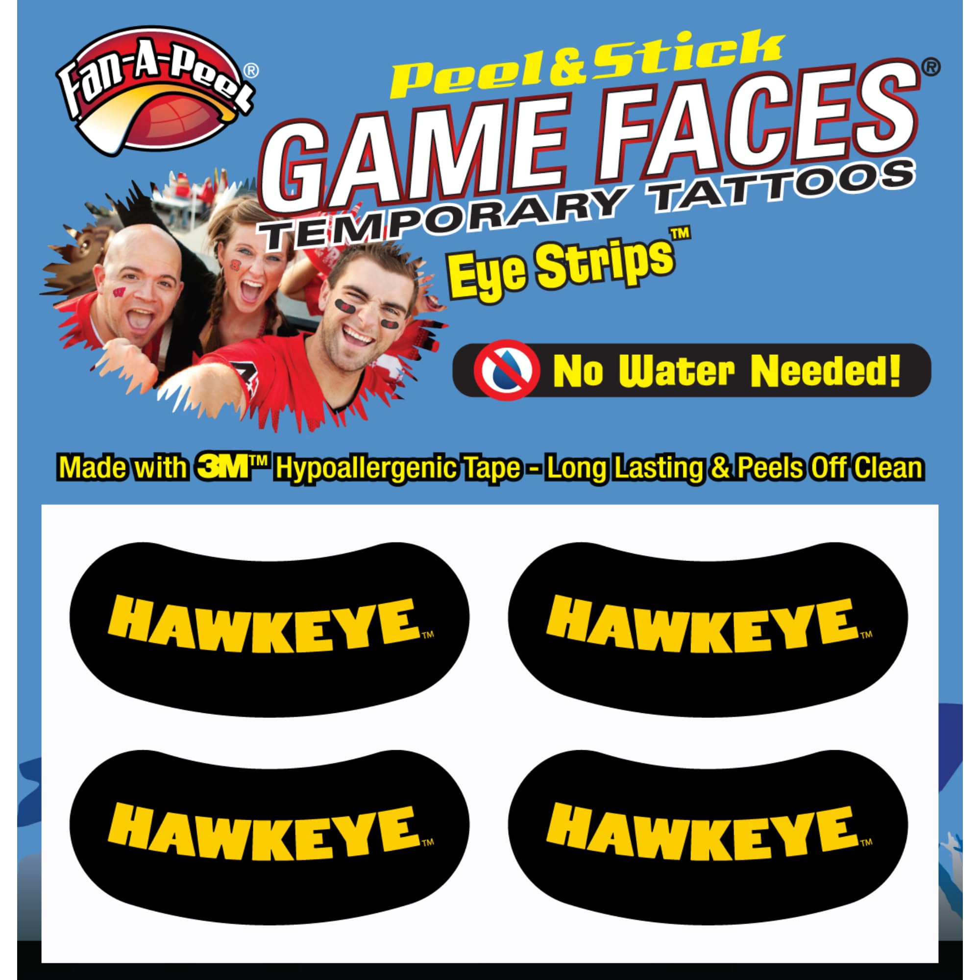 Hypoallergenic Waterproof Temporary Tattoos - Officially Licensed Iowa Peel & Stick Tattoos for Kids & Adults - Perfect for Parties, Events & Costumes