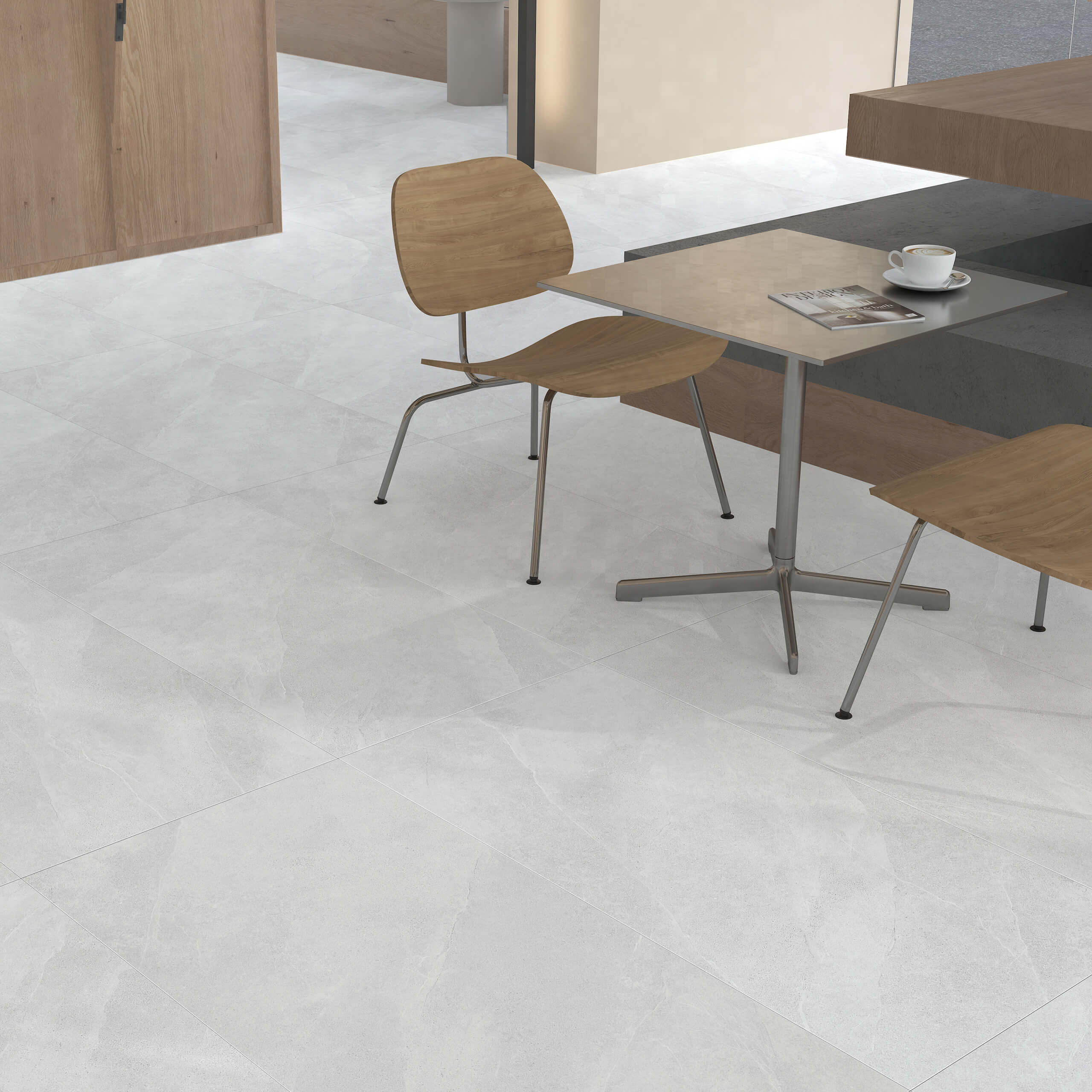 Mayastone 600x300mm Non-Slip Grip Pearl Ceramic Tile - Perfect for Bathroom Floors, Kitchen Backsplashes & Shower Walls