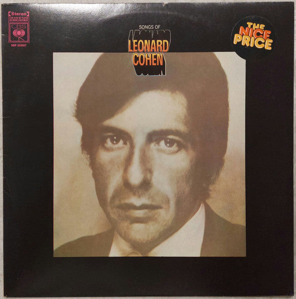 Leonard Cohen - Songs of Leonard Cohen Vinyl LP Album Reissue (VG+) - Perfect for Vintage Music Collectors & Audiophiles