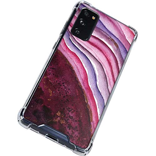 Premium Clear Phone Case for Samsung Galaxy S20 FE - Stylish Plum Watercolor Geode Design | Slim Protective Cover with Scratch Resistance | Perfect for Everyday Use, Travel & Work