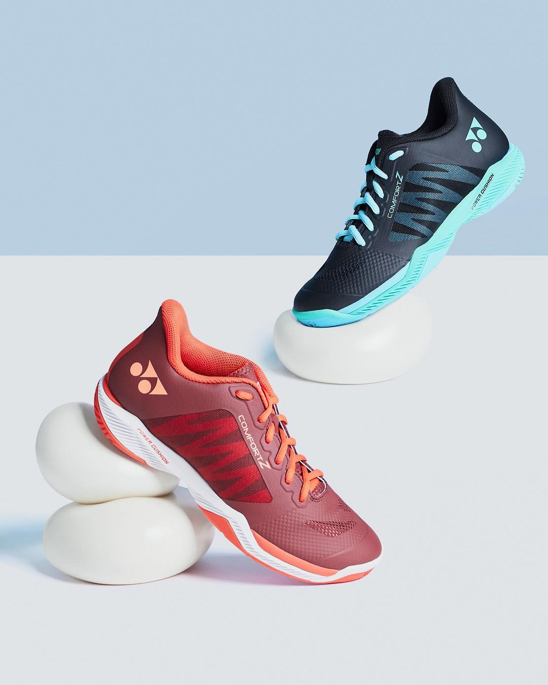 Yonex Power Cushion Comfort Z3 Badminton Shoes for Men & Women - Dark Red - Lightweight Cushioned Court Shoes for Indoor Sports & Training