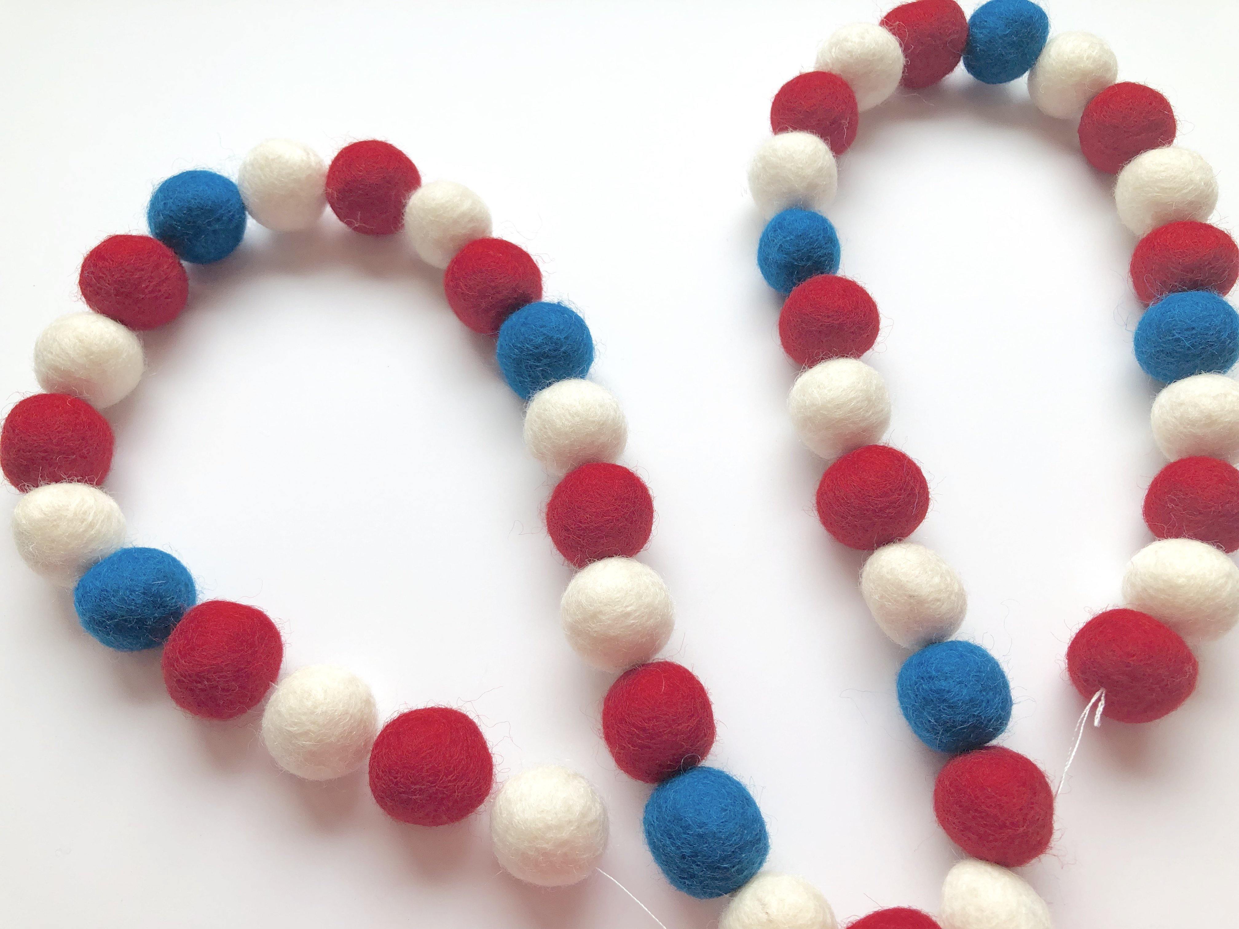 American Flag Garland - Patriotic Decor for Home, Party & Outdoor Events | USA-Themed Bunting for 4th of July, Memorial Day & National Holidays