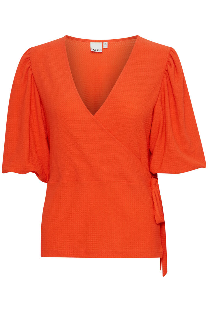 Maire V Neck Top for Women - Soft Stretch Grenadine Red Blouse, Casual & Work Tops - Perfect for Office, Date Night & Everyday Wear