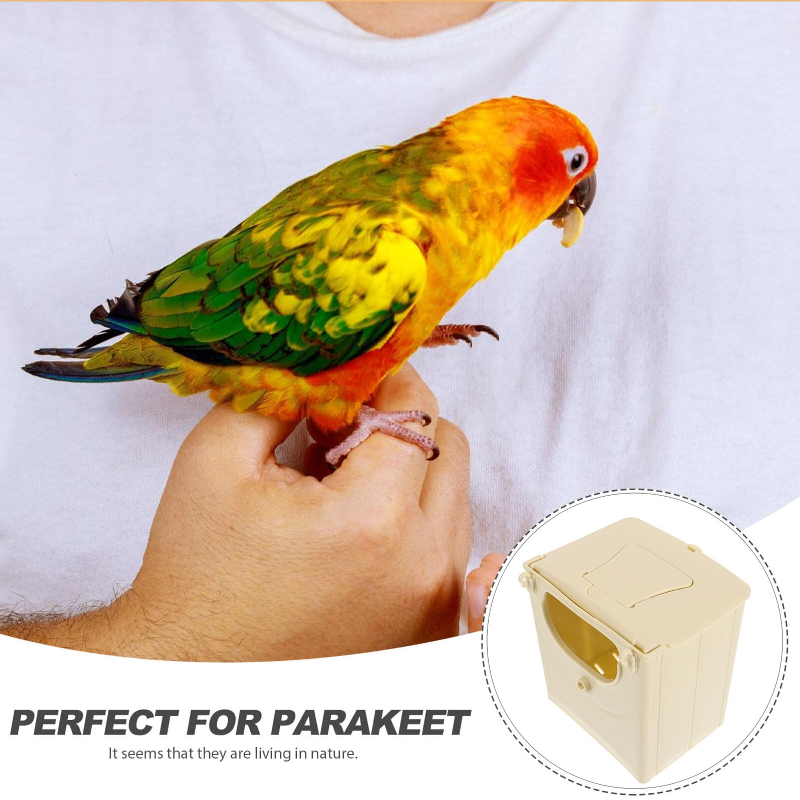 4pcs Plastic Finch Nest Box, 5 x 4 x 5 inch Hanging Bird Cage - Breeding & Mating House for Small Birds Like Parakeets, Cockatiels, Budgies - Perfect for Aviaries, Bird Cages & Outdoor Gardens