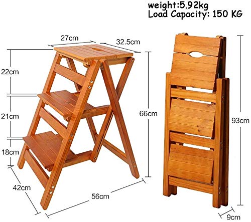 NEVKA 3-Step Folding Step Stool with Wide Pedal, Non-Slip Home Ladder Stool for Kitchen, Bathroom & Garden - Perfect for Reaching High Shelves, Cleaning & Outdoor Tasks