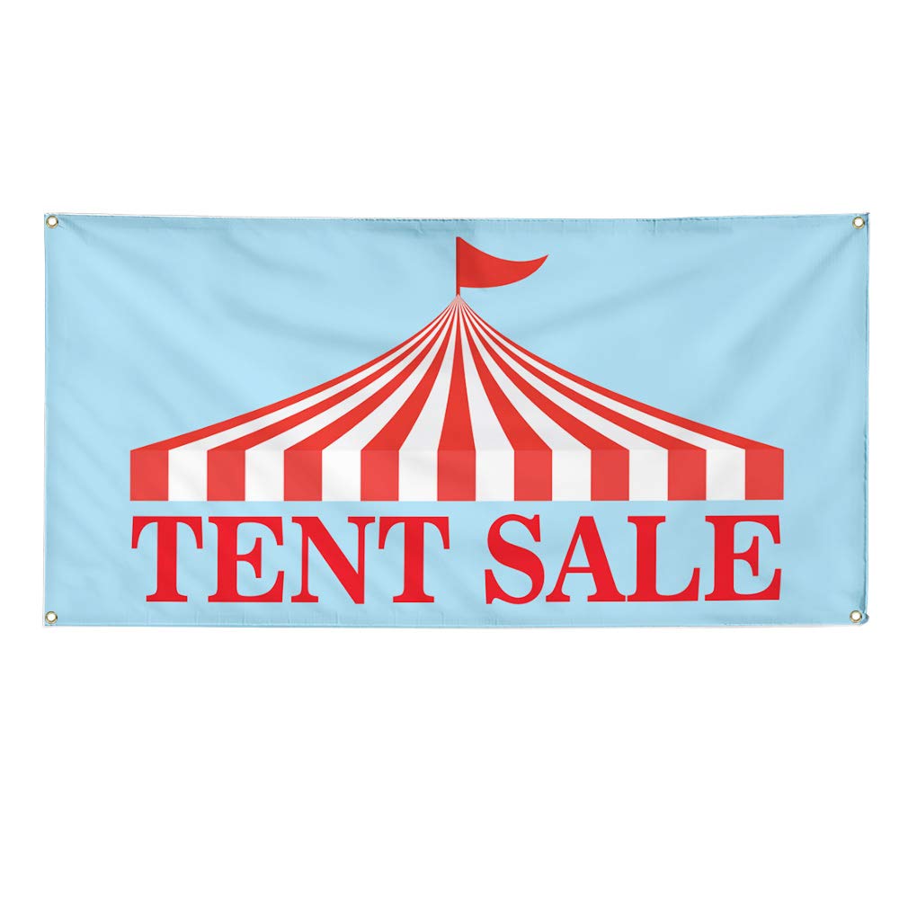 Durable Vinyl Banner 60x144 Inches - Weatherproof Tent Sale & Business Sign with 10 Grommets for Outdoor, Industrial & Yard Use | Perfect for Events, Advertising & Store Promotions