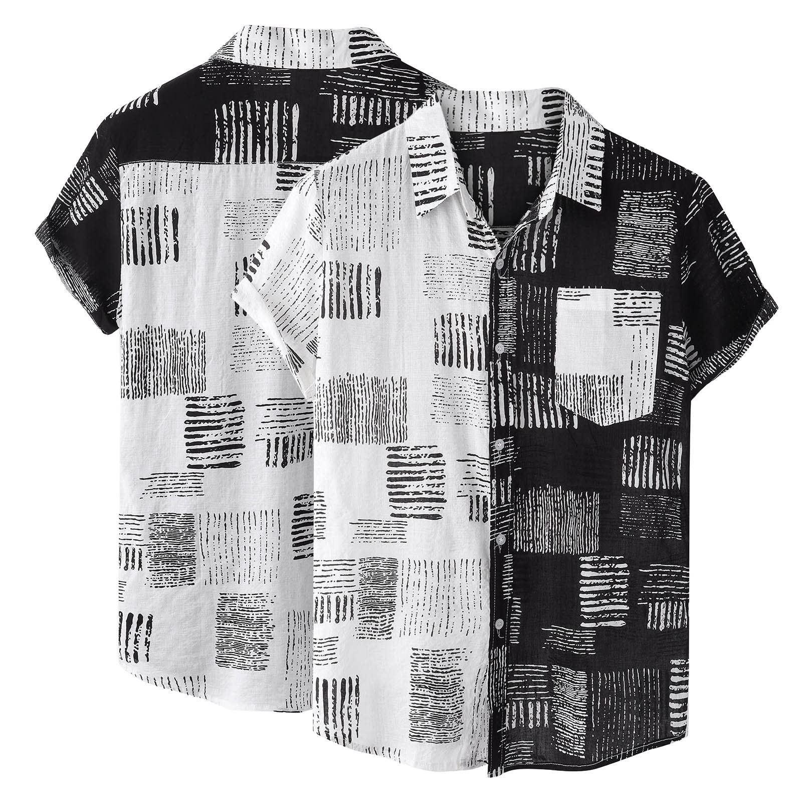 Men's Casual Hawaiian Shirt - Short Sleeve Button Down Polo Shirt for Beach Party, Vacation & Summer Outfits | Breathable Comfort Fit T-Shirt with Lapel Collar