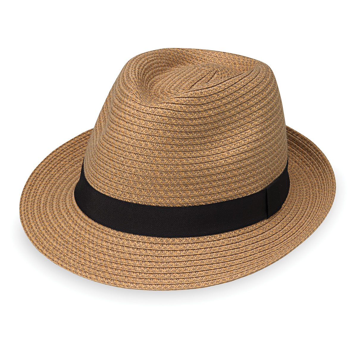 Wallaroo Hat Company – Men's Justin Trilby Fedora Hat – Packable Adjustable Sun Hat with Short Brim – Classic Summer Hat for Outdoor Activities, Beach, Travel & Casual Wear