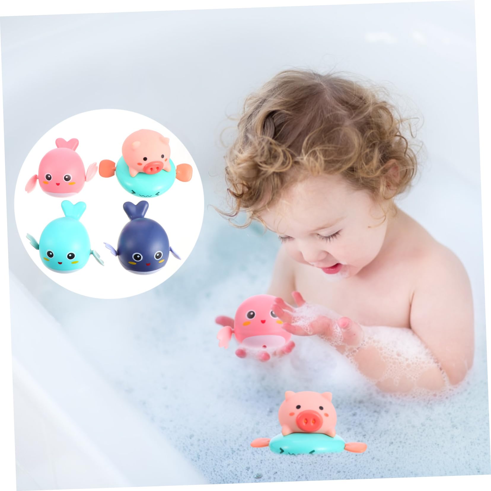 VICASKY 12-Piece Bath Toys Set for Kids - Floating Pool & Shower Fun - Safe PP Material for Toddler Bathtime Play & Water Games