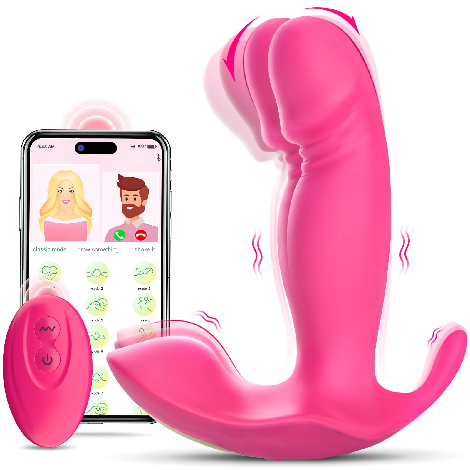 Premium Wearable G-Spot Vibrator with App & Remote Control - 10 Powerful Vibration Modes for Women & Men | Discreet Mini Panty Vibrator for Couples Play, Solo Pleasure & Sensual Exploration