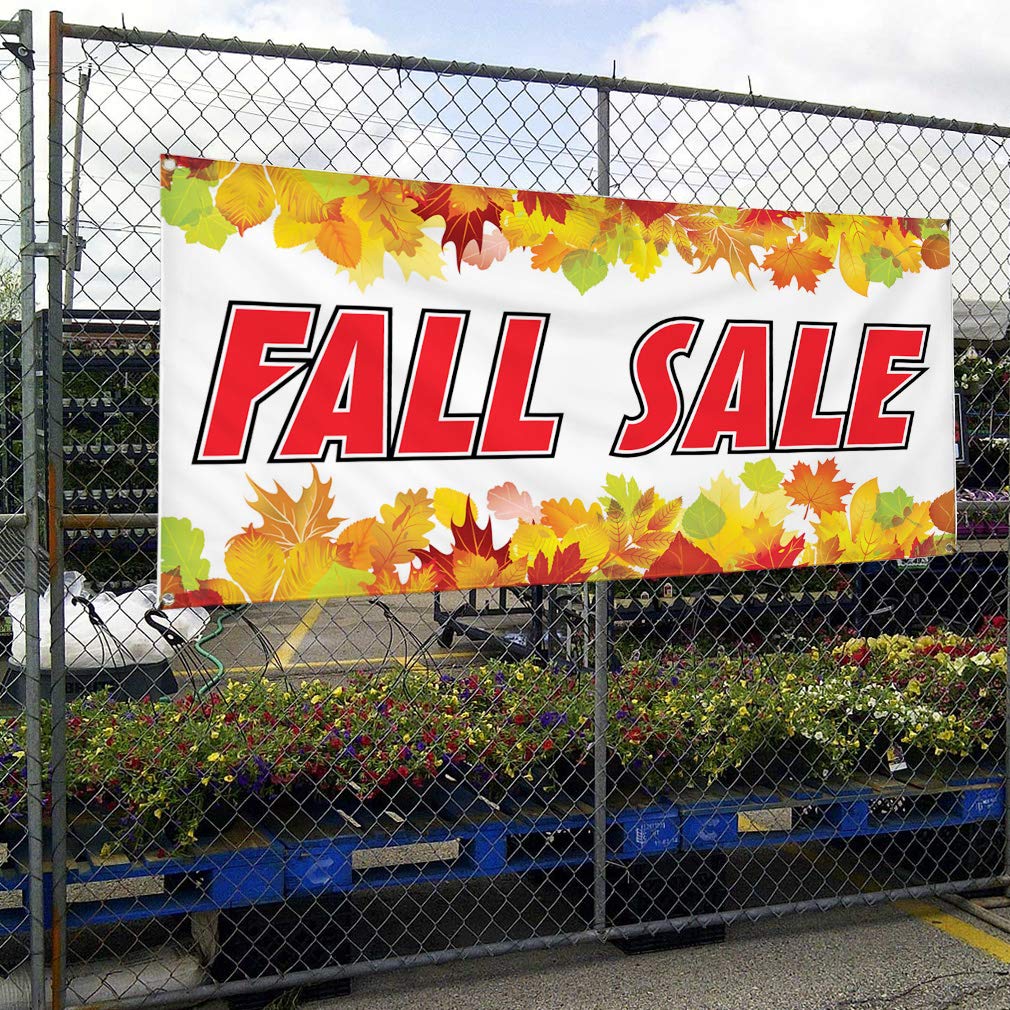 60x144 Inches Heavy Duty Vinyl Banner - Weatherproof, Industrial Strength with 10 Grommets for Outdoor Business Signs, Yard Sales & Events (Multiple Sizes Available) - Perfect for Fall Promotions, Grand Openings & Seasonal Advertising