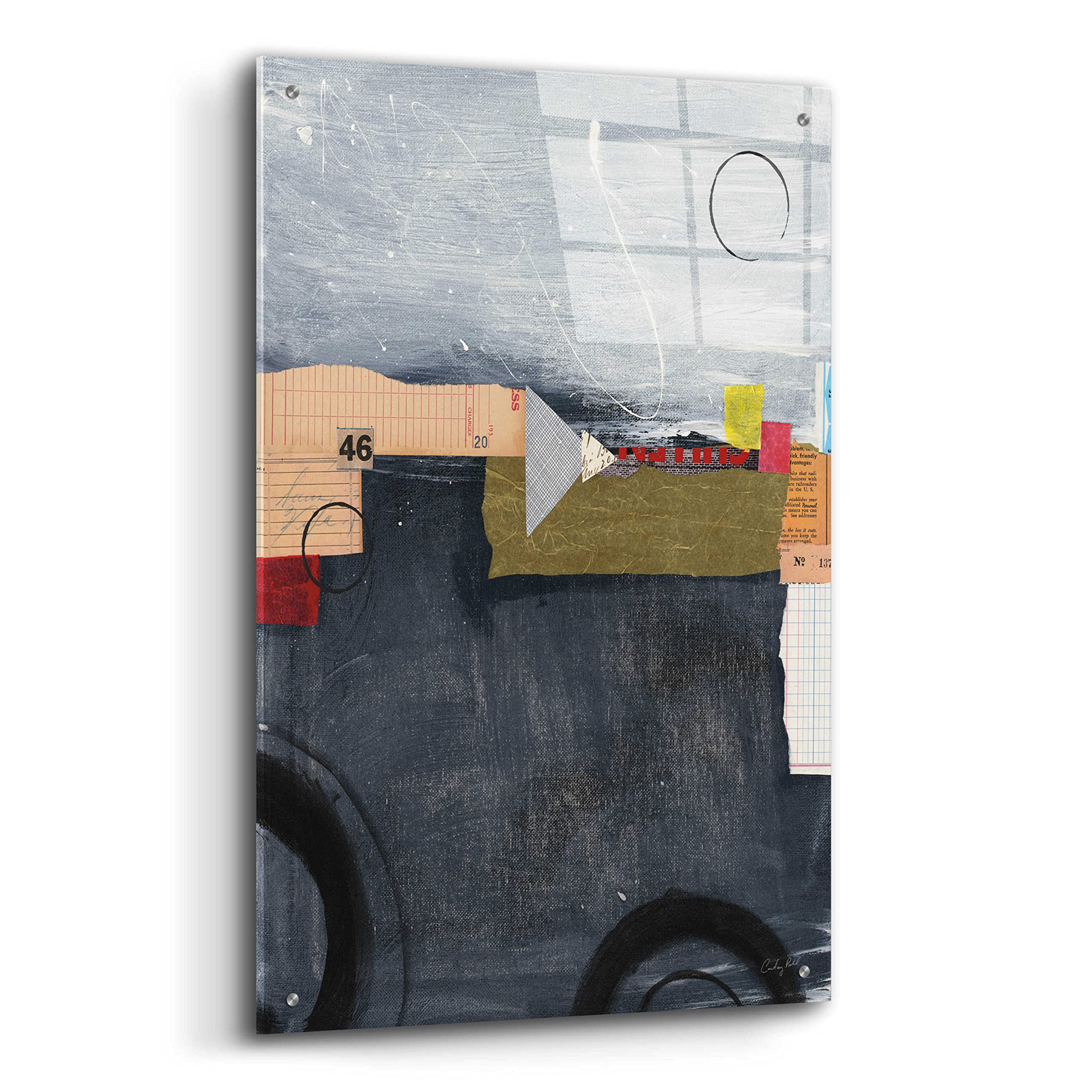 Abstract 46 Acrylic Glass Wall Art by Courtney Prahl - 24x36 Inches Modern Canvas Painting for Living Room, Bedroom & Office Decor