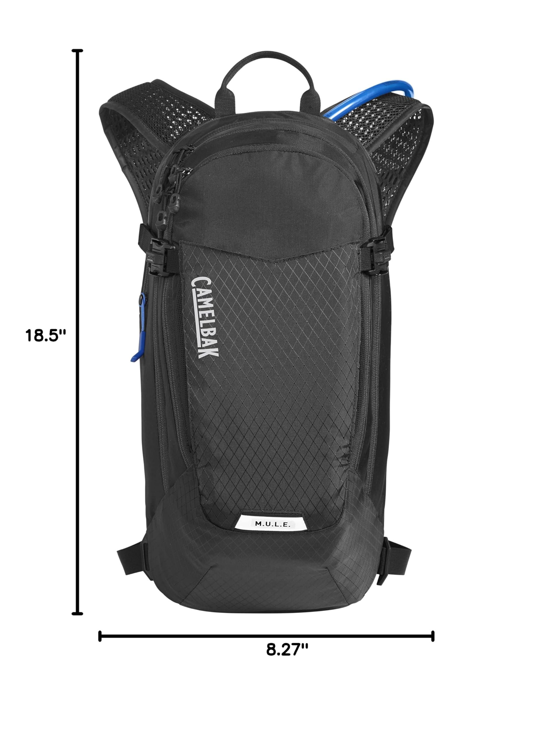 CamelBak M.U.L.E. 12 Hydration Backpack for Mountain Biking - 100oz Water Reservoir with Magnetic Tube Trap & Easy Refill - Perfect for Hiking, Cycling & Outdoor Adventures