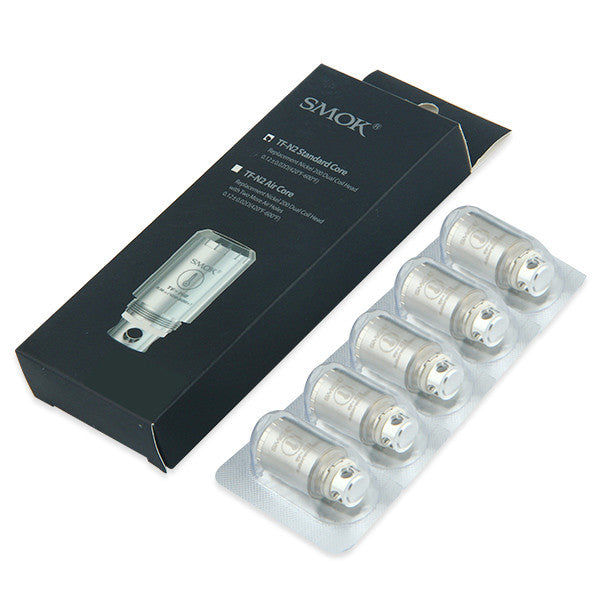 SMOK TFV4 TF N2 Dual Coil Replacement - 5 Pack - Compatible with SMOK Vape Tanks - Enhanced Vapor & Flavor - Perfect for Cloud Chasing & All-Day Vaping