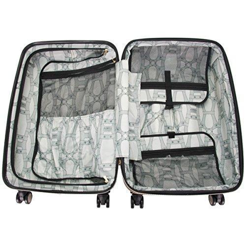 Aimee Kestenberg Women's Ivy 24 ABS with PC 8-Wheel Upright Suitcase - Marine Python Print Luggage for Business Travel & Vacation