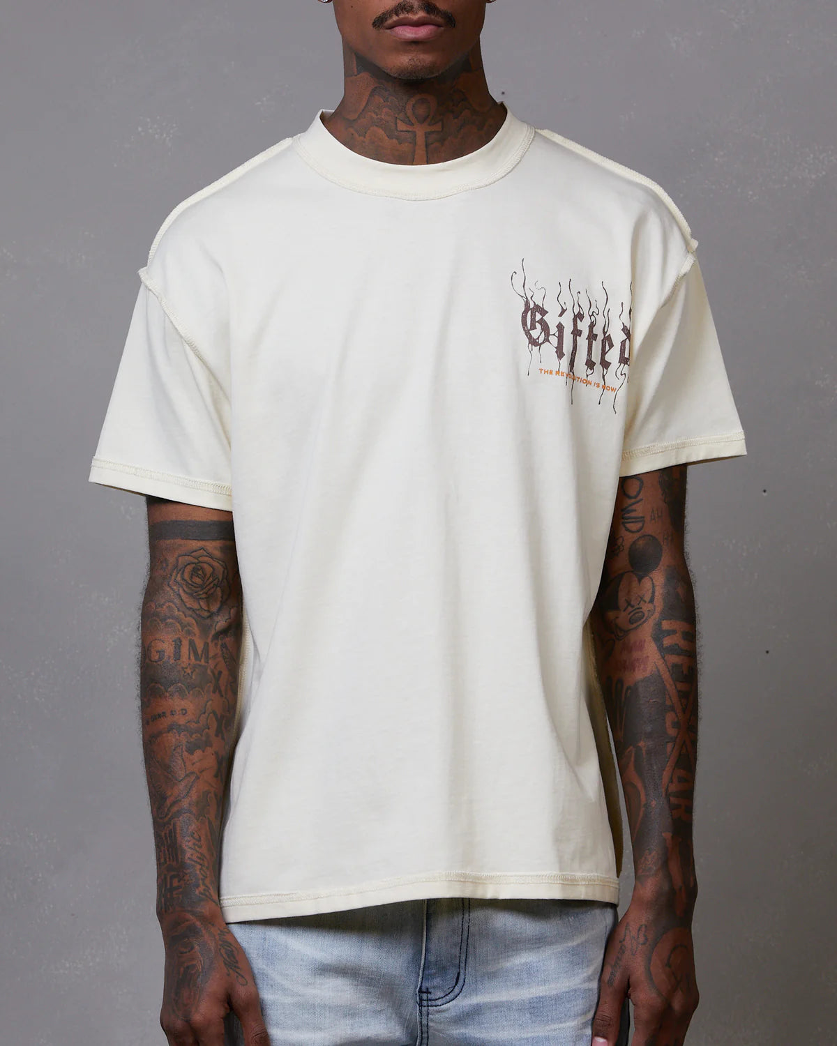 Gftd La REVOLUTION TEE BONE - Trendy Graphic T-Shirt for Men & Women | Perfect for Streetwear, Casual Outfits & Everyday Wear