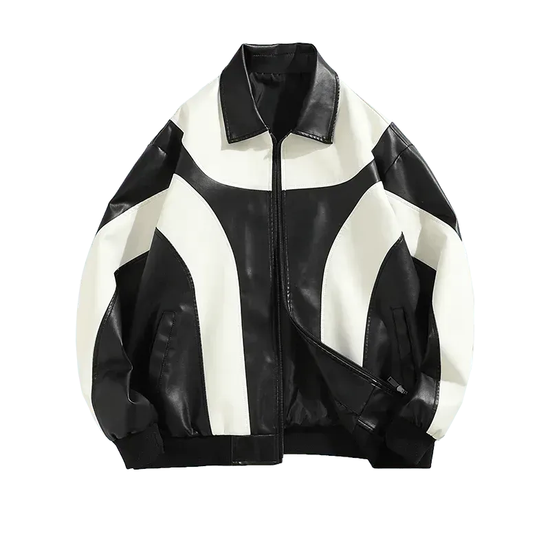 Men's Hip Hop Faux Leather Bomber Jacket - Stylish Vintage Biker Jacket for Streetwear & Urban Fashion | Perfect for Concerts, Night Out & Casual Wear