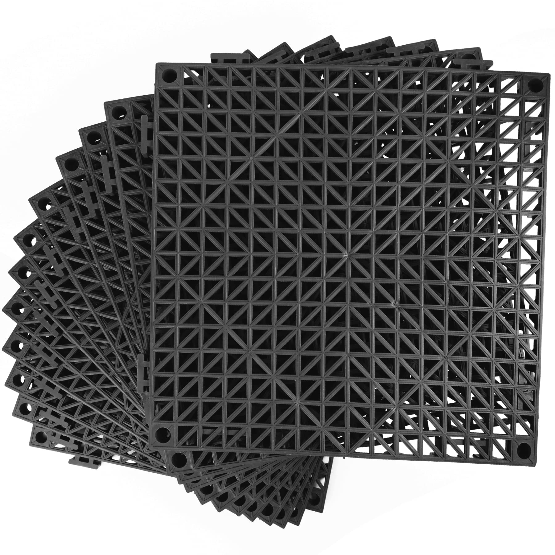 MYFAMIREA 12 Pack Modular Interlocking Cushion Floor Tiles - 11.8