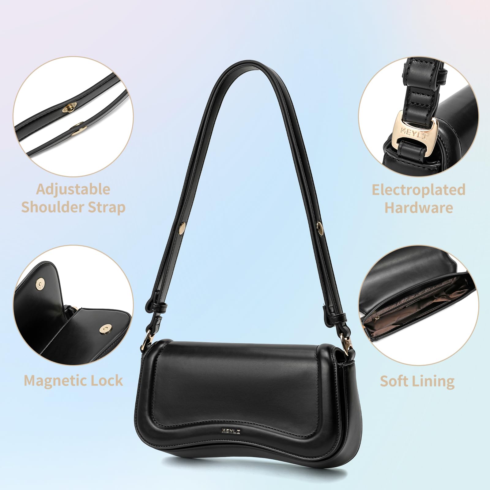 Trendy Keyli Small Shoulder Bag for Women - Waterproof Leather Crossbody Purse, Clutch & Tote Designer Handbag | Perfect for Work, Travel & Everyday Use