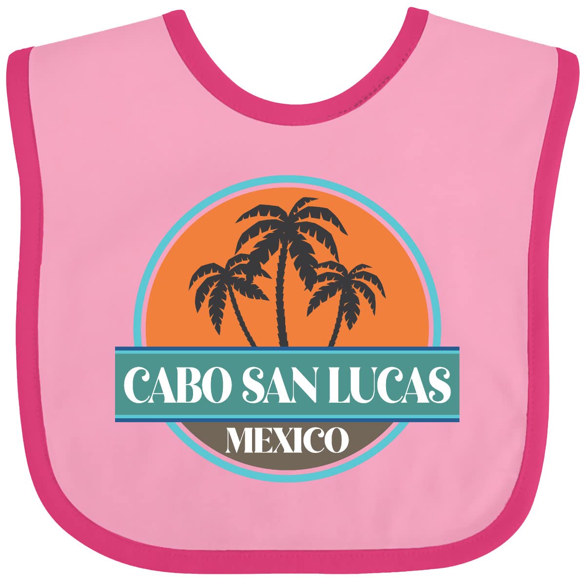 Inktastic Cabo San Lucas Beach Vacation Baby Bib - Soft Cotton Drool Bib for Infants & Toddlers - Perfect for Beach Trips, Travel, and Everyday Use