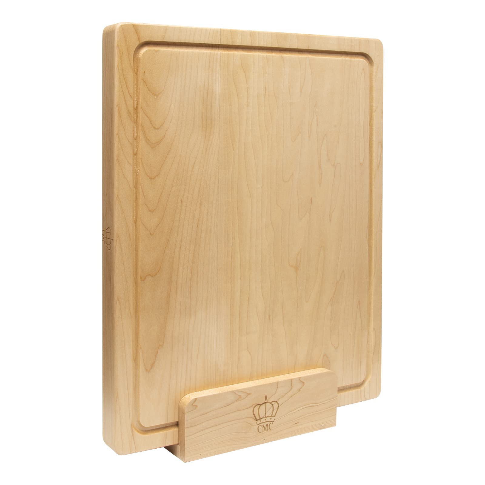 Premium Large Maple Wood Cutting Board - Reversible Thick Butcher Block with Handles & Juice Groove - Multipurpose Kitchen Chopping Board for Meat, Vegetables & Fruits - Perfect for Home Cooking, BBQ & Entertaining