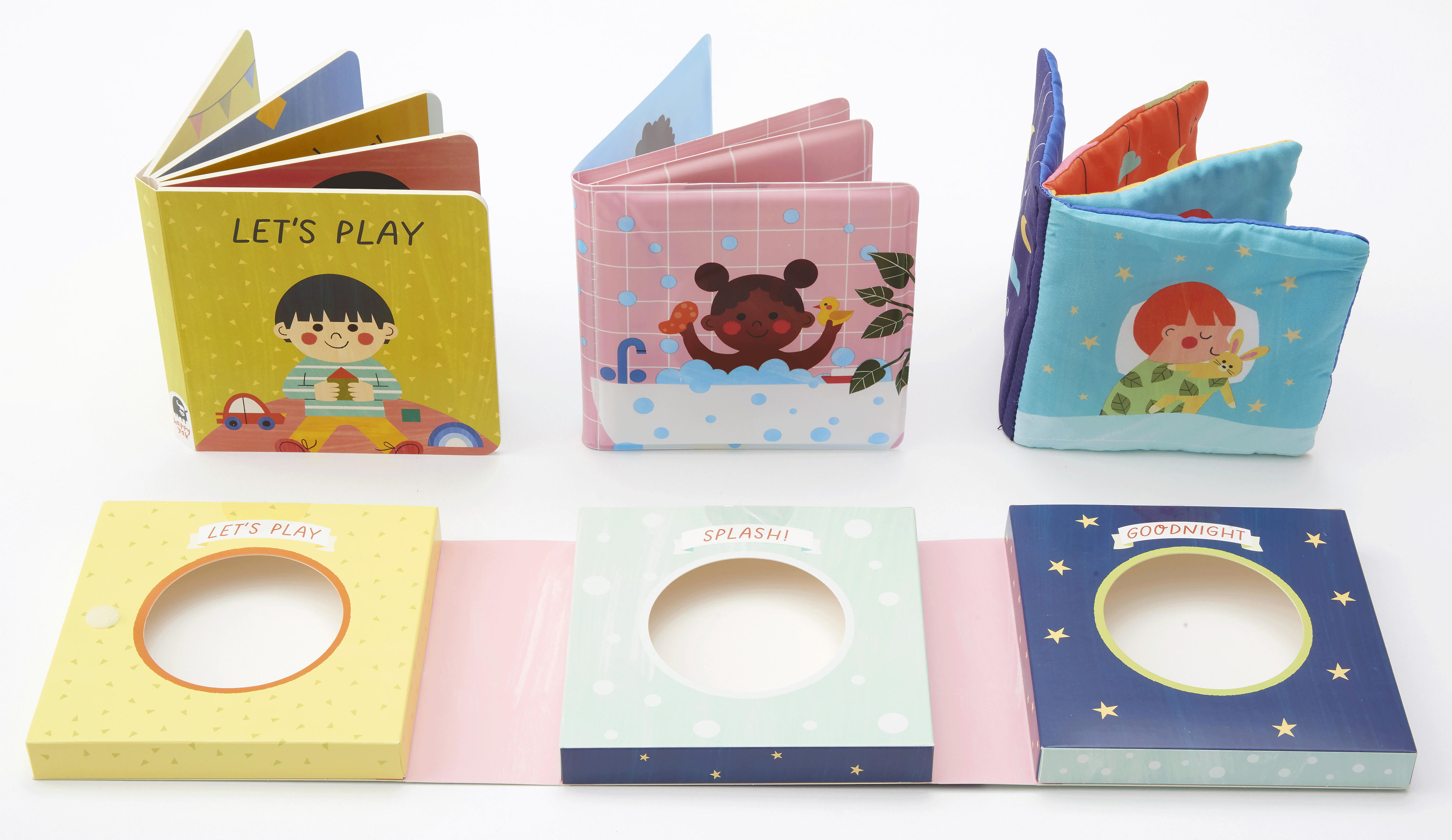 Happy Yak Baby's Busy Day 3 Mini Book Set - Interactive Learning Books for Toddlers, Early Childhood Development, Perfect for Playtime & Bedtime Reading