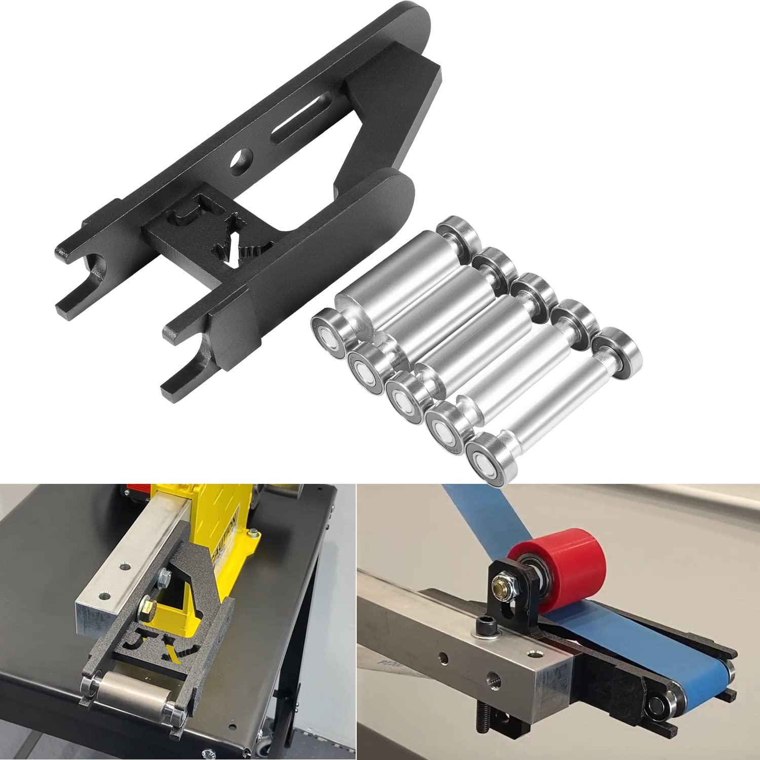 2x72 Belt Grinder Small Wheel Holder Set - 5 Sizes for Knife Making & Sharpening | 7.8Inch Knife Grinder Attachment | Perfect for DIY Knife Makers & Metalworkers | Workshop & Garage Tool Upgrade