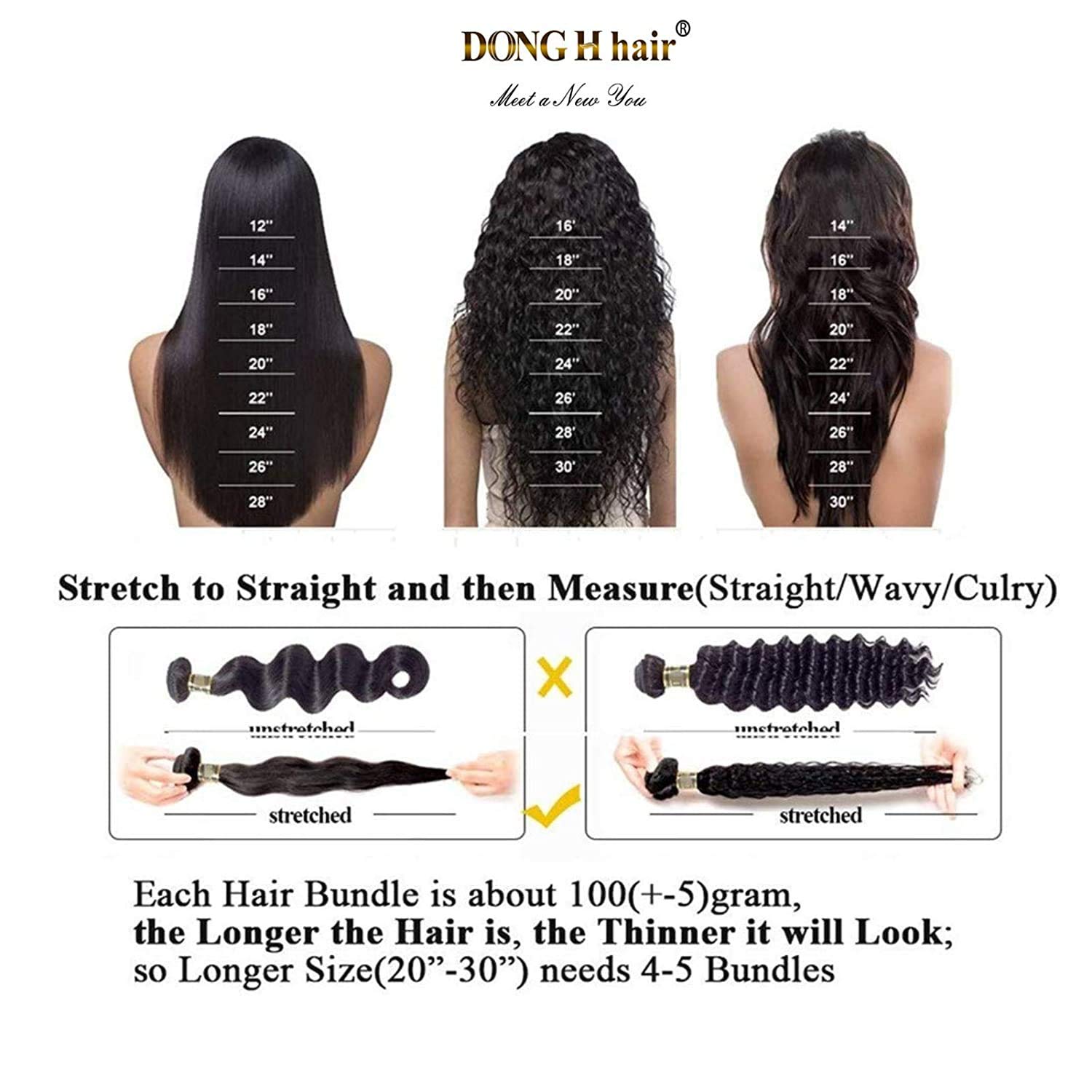 100% Unprocessed Peruvian Virgin Human Hair Bundles - Loose Deep Wave 3 Bundles (14