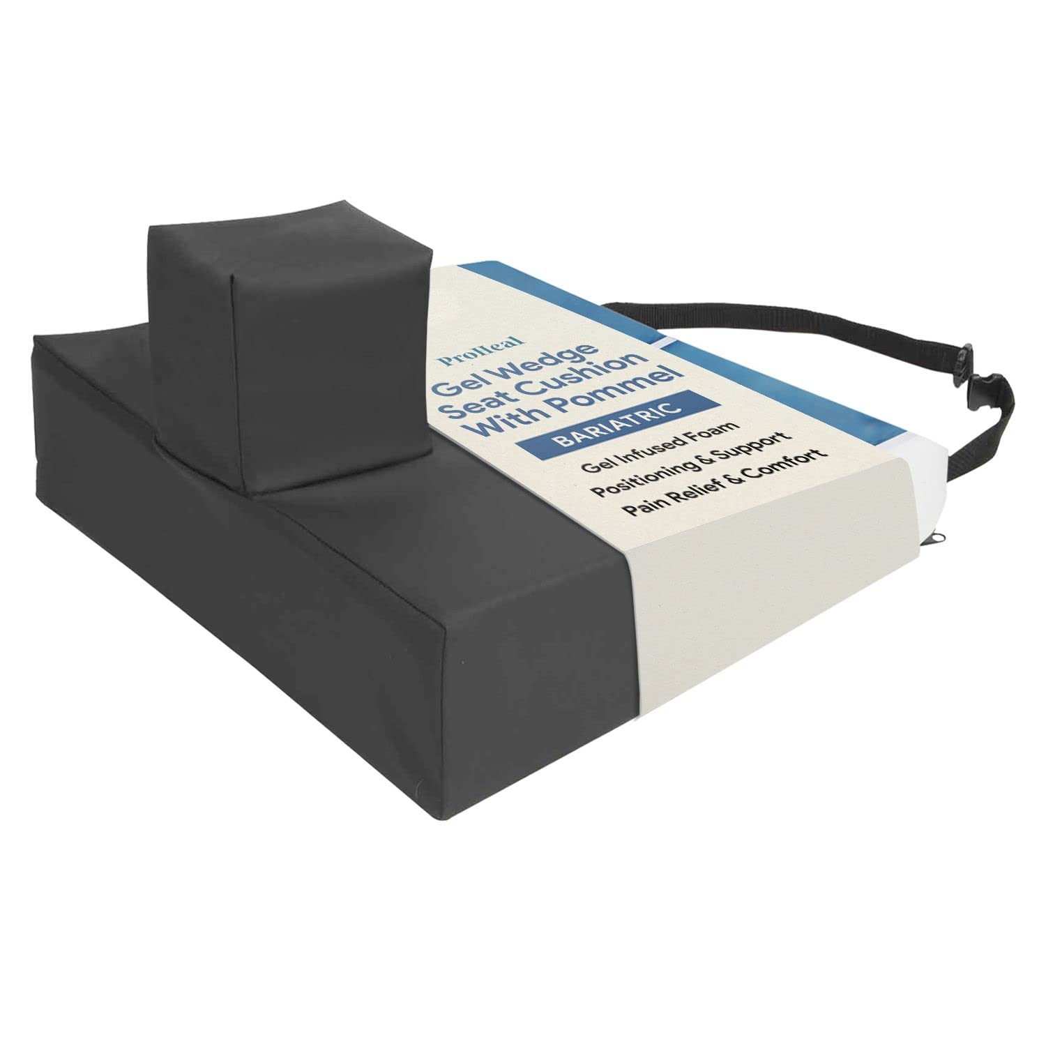 Premium Gel Wedge Seat Cushion with Pommel - 22