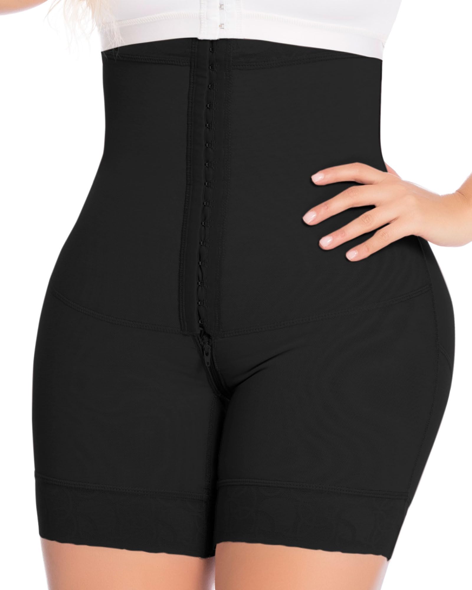 DELIE Fajas Colombianas 346 High Compression Butt Lifting Shapewear Shorts - Tummy Control BBL Shorts for Women | Postpartum Recovery & Body Shaping Under Clothes