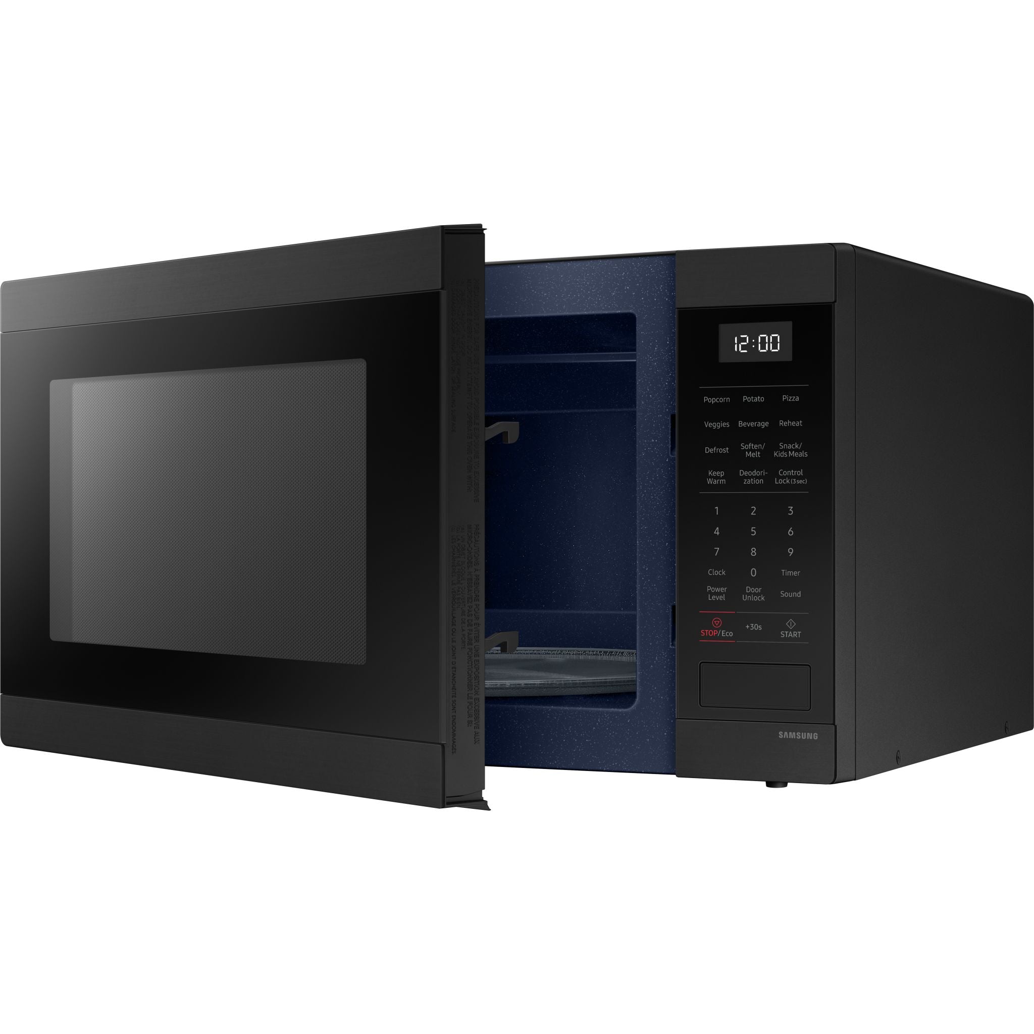 Samsung MS19DG8500MTAC 1.9 Cu. Ft. Black Stainless Steel Microwave Oven - Perfect for Small Kitchens, Dorms & Office Break Rooms