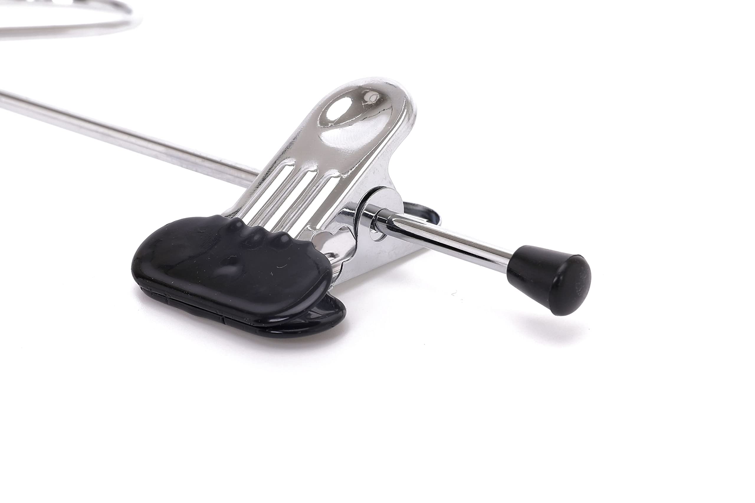 12 Heavy Duty Metal Pants Hangers with Extra Wide Adjustable Clips - Stackable Skirt/Slack/Jeans Hangers for Closet Organization (Chrome, 12 Pack) - Perfect for Wardrobe Storage and Retail Display