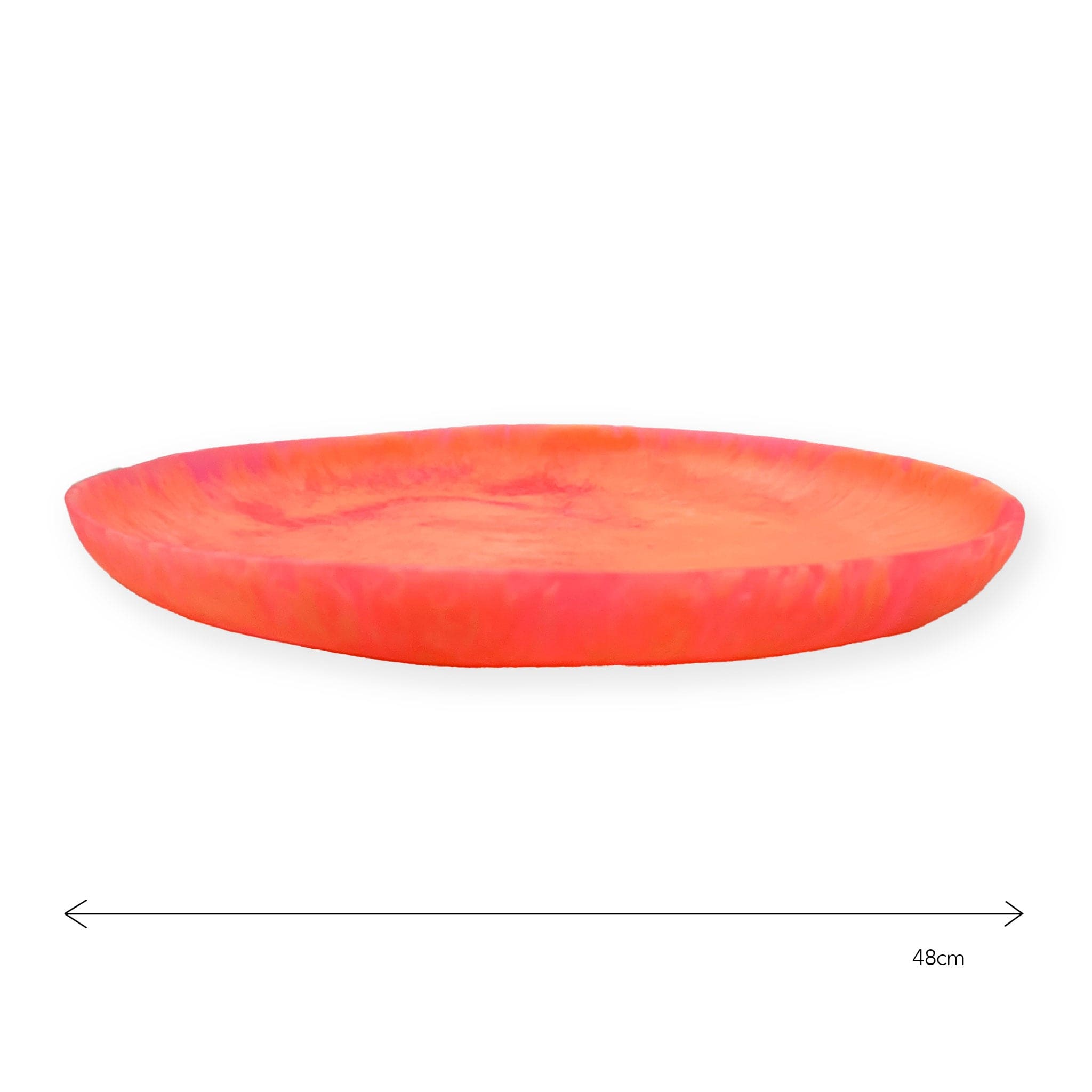 Extra Large Resin Swirl Serving Tray - Elegant Persimmon Design - Perfect for Charcuterie Boards, Party Platters & Home Decor