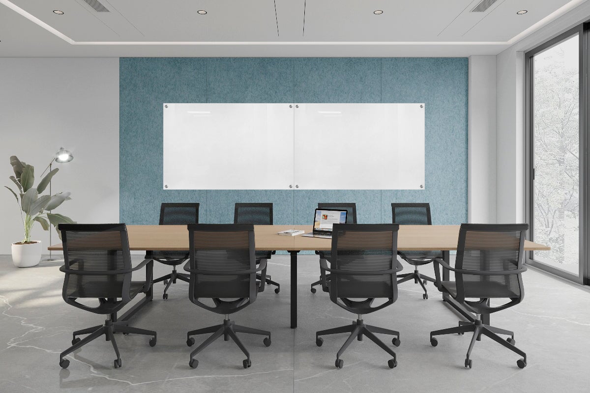 Echo Wall Cover with Integrated Glassboard - 3700mm x 4880mm W x 2800mm H - Premium Office Whiteboard Solution for Conference Rooms & Collaborative Workspaces