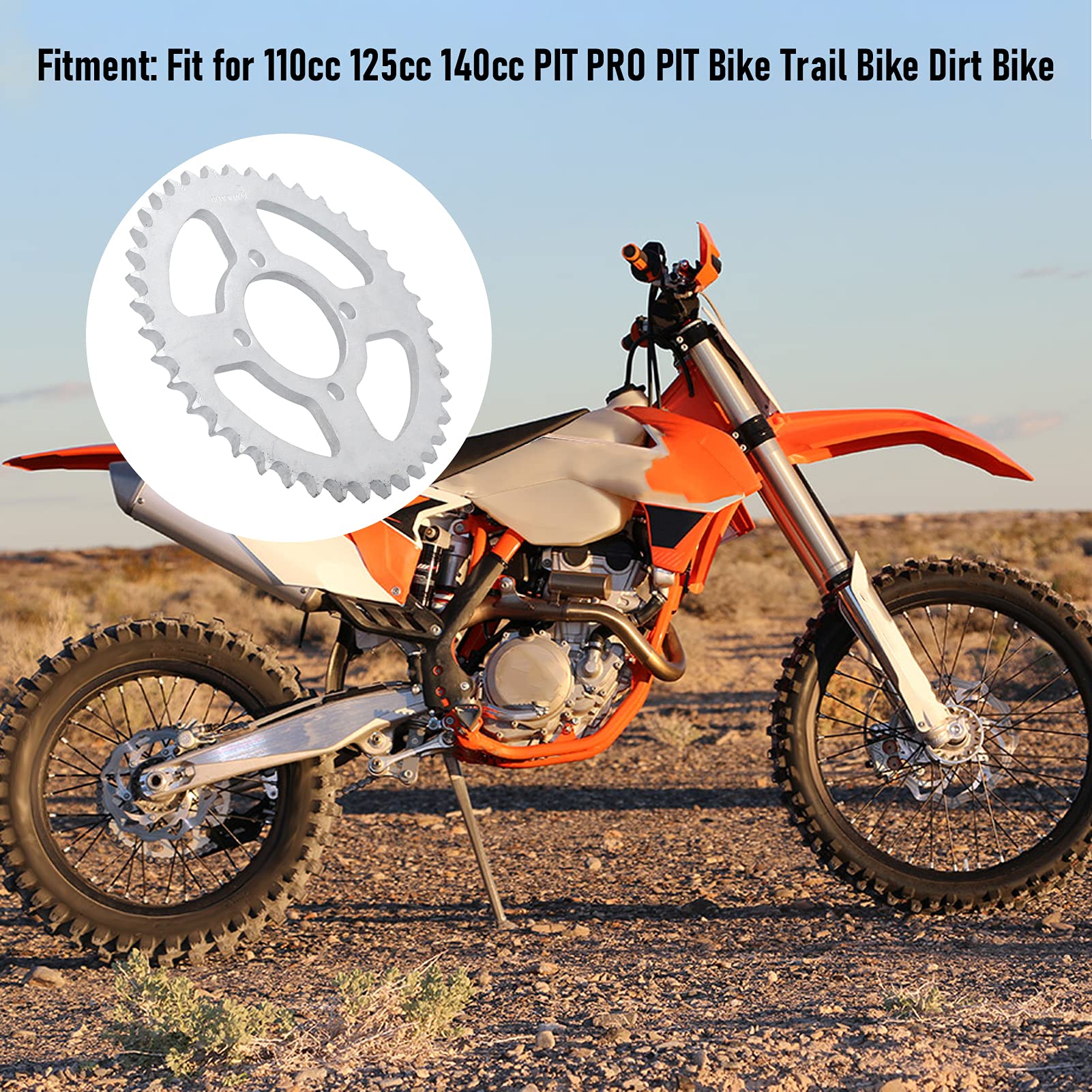 EVGATSAUTO 40T 428 Rear Chain Sprocket - Compatible with Pit PRO, Trail & Dirt Bikes - High-Quality Replacement Cog for Smooth Riding - Perfect for Off-Road Adventures & Motorcycle Maintenance
