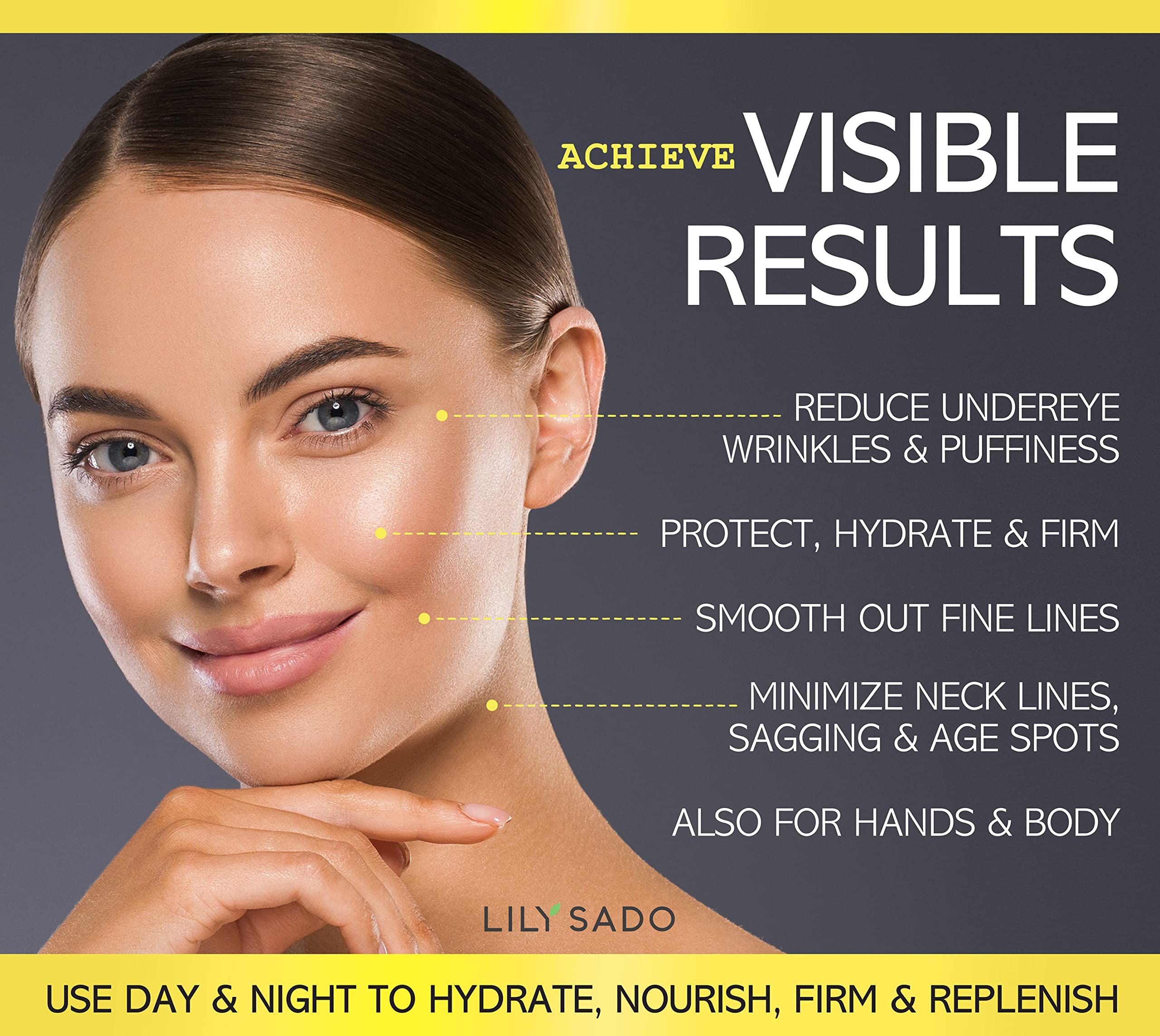 LILY SADO Honey Glow Collagen Radiance Face Moisturizer - Natural Anti-Aging Cream with Manuka Honey, Apricot & Hyaluronic Acid - Hydrating Daily Facial Lotion for Dry Skin - Perfect for Day & Night Skincare Routine (2 oz)