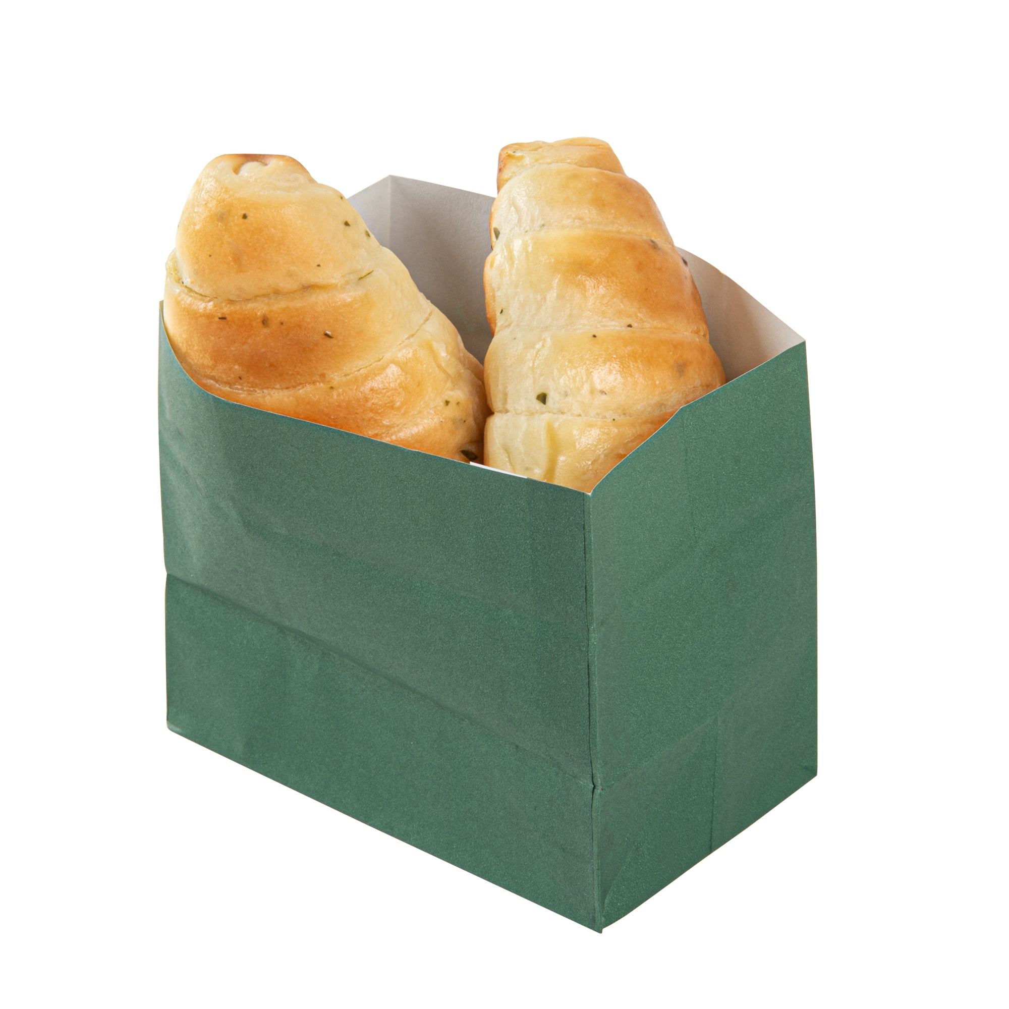 Eco-Friendly Forest Green Paper Snack Bags - 4.25