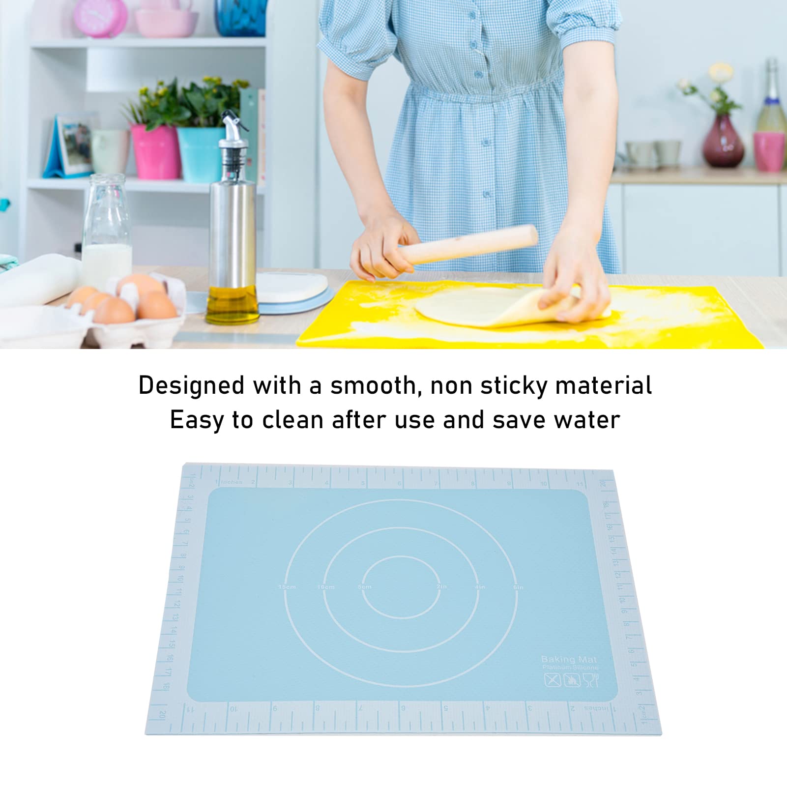 Non-Stick Silicone Macaron Baking Mats - Heat Resistant, Scratch Proof & Flexible for Perfect Macarons, Cookies & Bread - 7 Pin D6 Plug (Blue) - Ideal for Home Baking, Pastry Making & Professional Kitchen Use