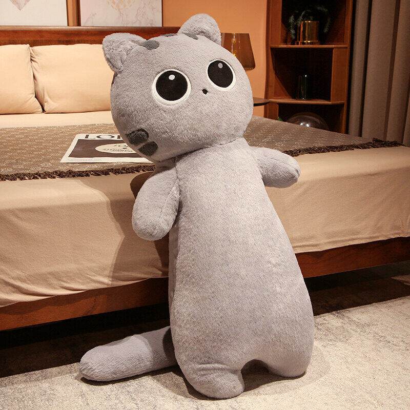 Fluffy Kawaii Cat Stuffed Animal Plush Toy - Adorable Mochi Cat Plushie for Kids, Girls & Boys | Perfect for Cuddling, Gifts & Room Decor