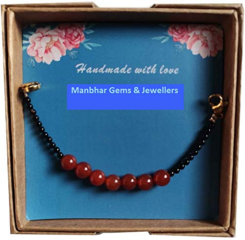 Natural Red Onyx Beaded Face Mask Holder - Adjustable Mask Strap with Clips for Women & Men | Comfortable Ear Saver Lanyard for Daily Use, Work, Travel & School
